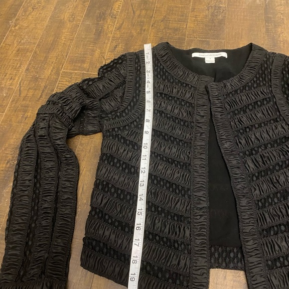 Diane Von Furstenberg Matilda black open long sleeve blazer - Picture 3 of 10